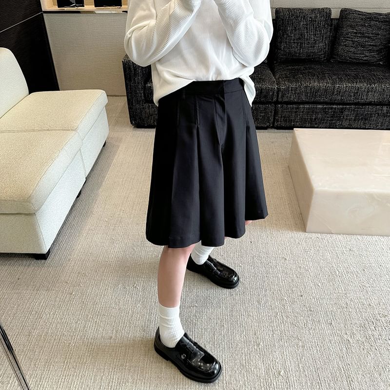 Freehop - Hoge taille effen shorts