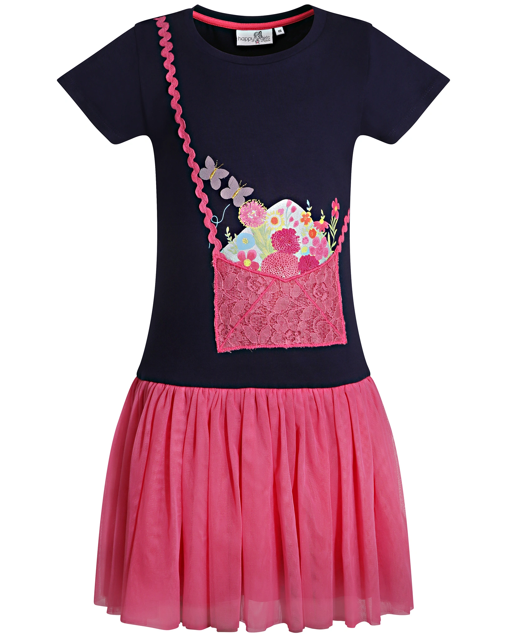 Kurzarm-Kleid SPRING BAG in navy