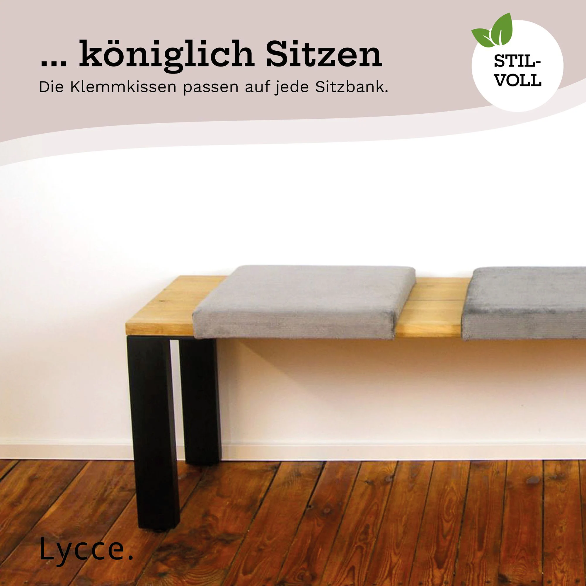 Lycce Klemmkissen / Sitzkissen Samt SORRISO mit 1 Leiste
