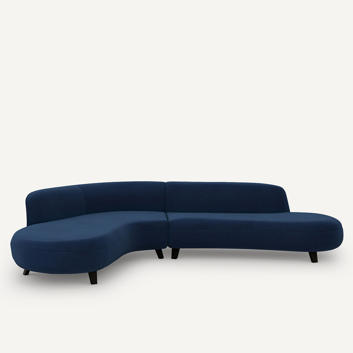 AM.PM<br>Sofá de canto em veludo, design Rosebury E.Gallina