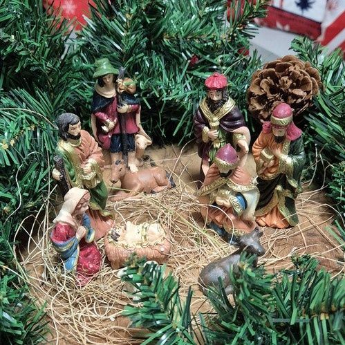 Ruhhy - Kerststal Beeldjes Set - 10 Figuren voor Traditionele Kerstdecoratie