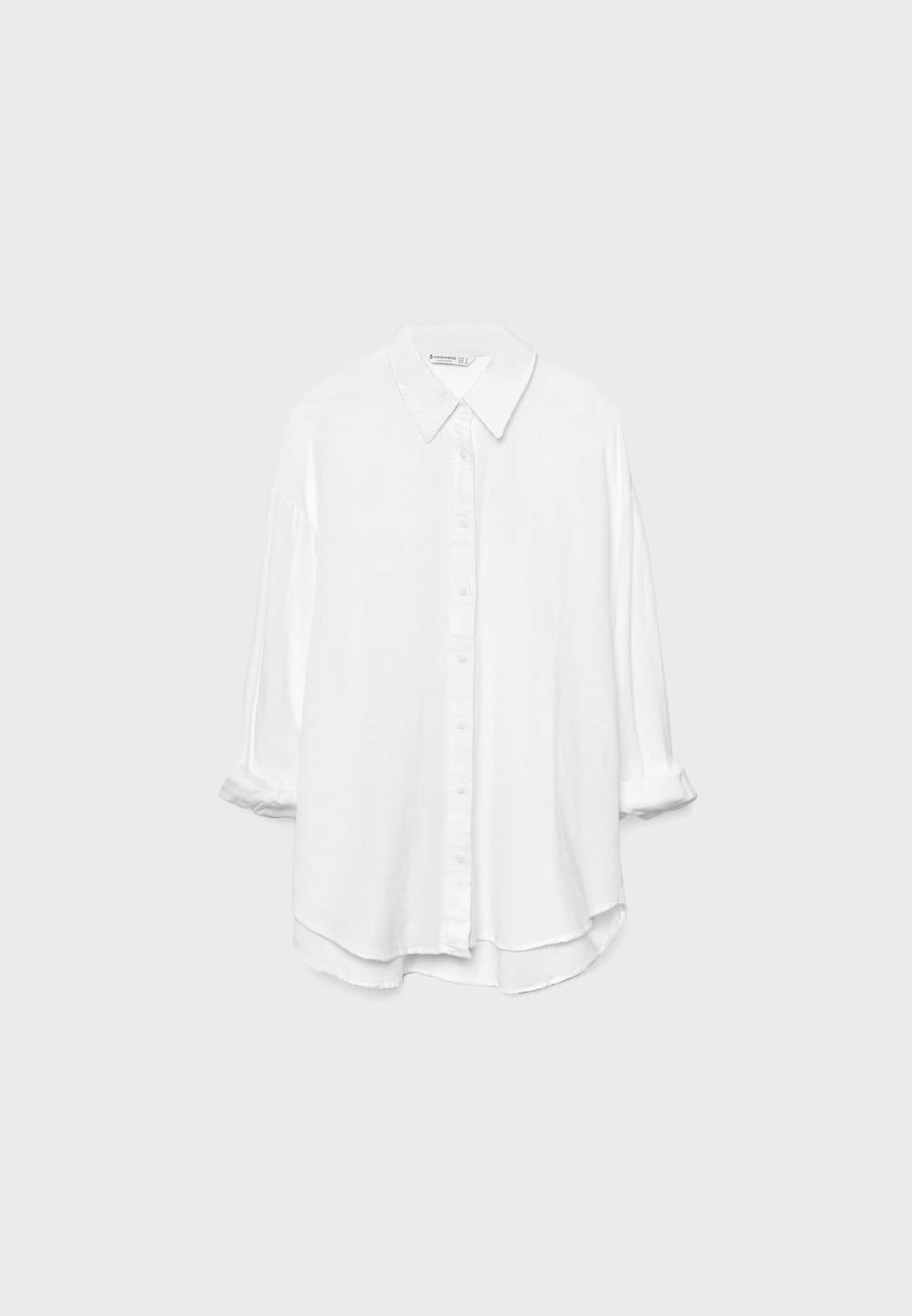 Camisa de mistura de linho