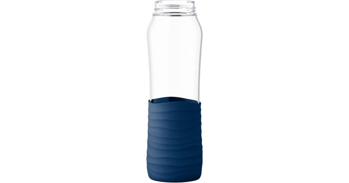 EmsaDrink2GO Glas Drinkfles  (Transparant/donkerblauw, 0,7 Liter)
