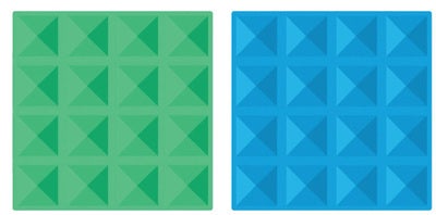 Connetix Magnetiske Byggeklosser Rainbow Blue & Green Base Plate 2 Deler
