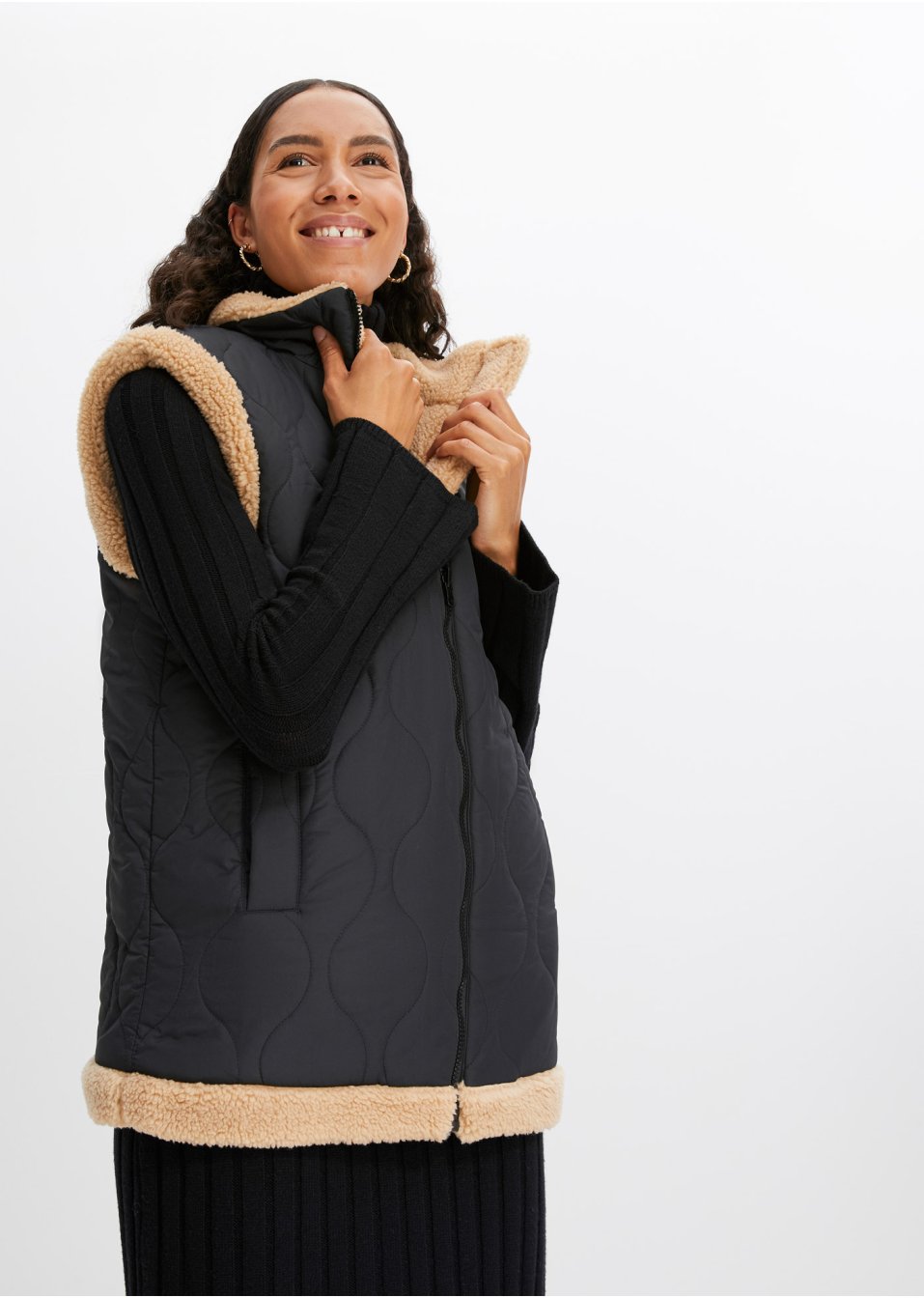 Gilet matelassé sans manches réversible