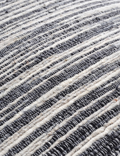 Black Sparrow Striped Cushion Cover
