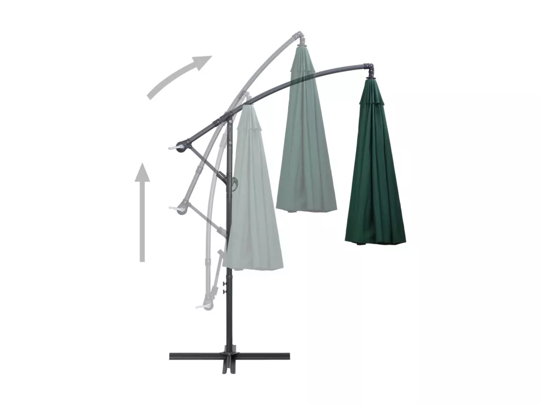 Parasol suspendu Vert 3 m Aluminium