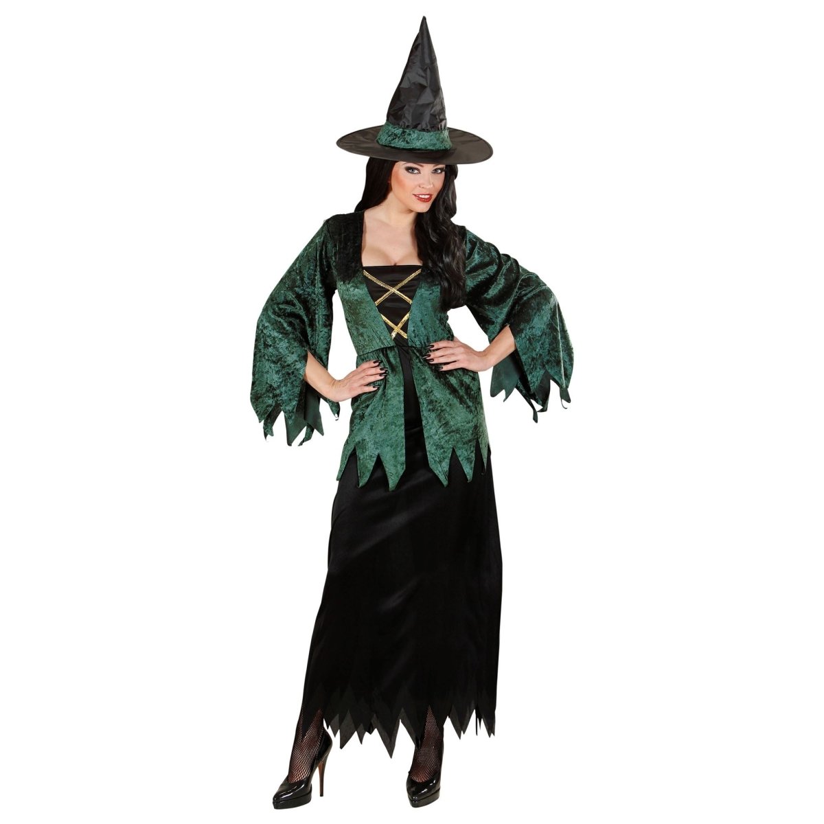 Halloween Jurk Groen Dames Heks