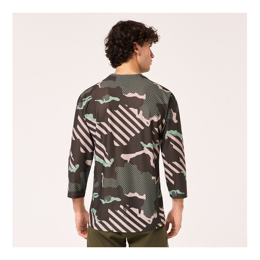 Oakley RIDE FREE - Maillot Homme green stripe/grip camo