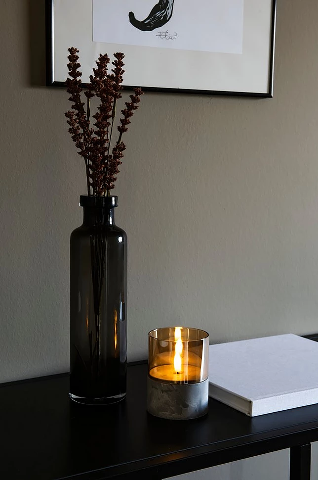 B/O Led-lys med glass 15 cm