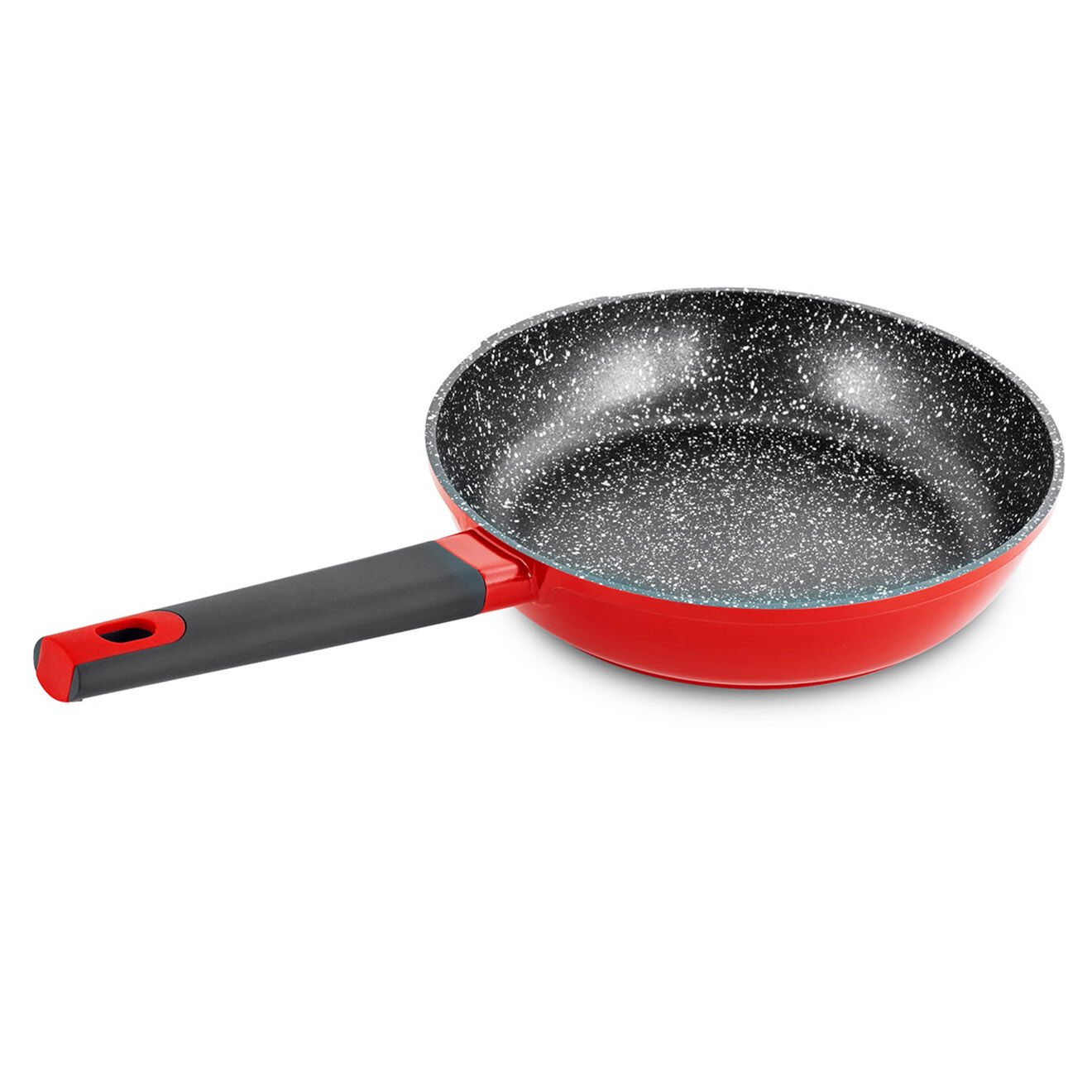 Kitchencook Poêle en fonte d'aluminium rouge - D.28 cm