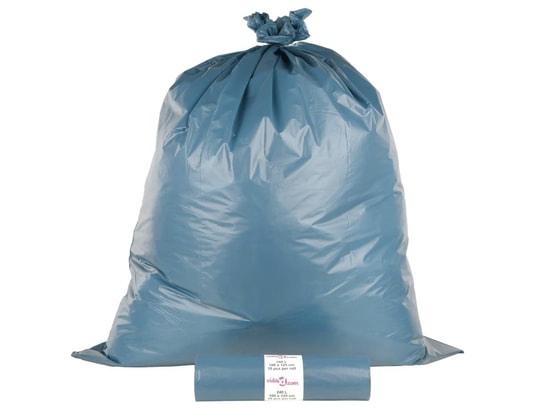 VIDAXL - Sacs poubelles 100 pcs bleu 240 l