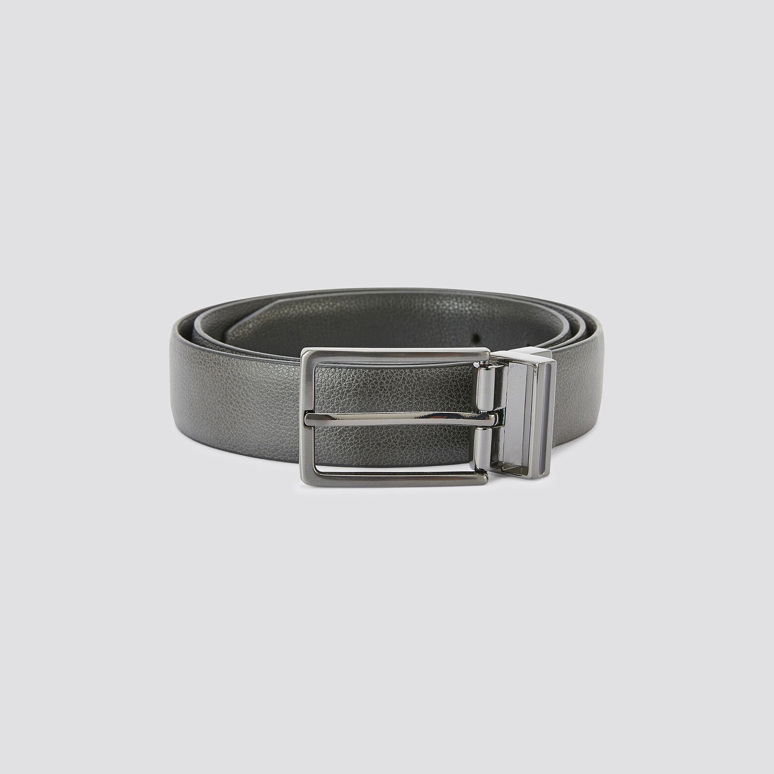 Ceinture réversible à boucle Noir
