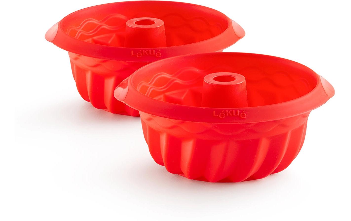 Gugelhupf-Backform Silikon, Rot, 2er SetGugelhupfform
