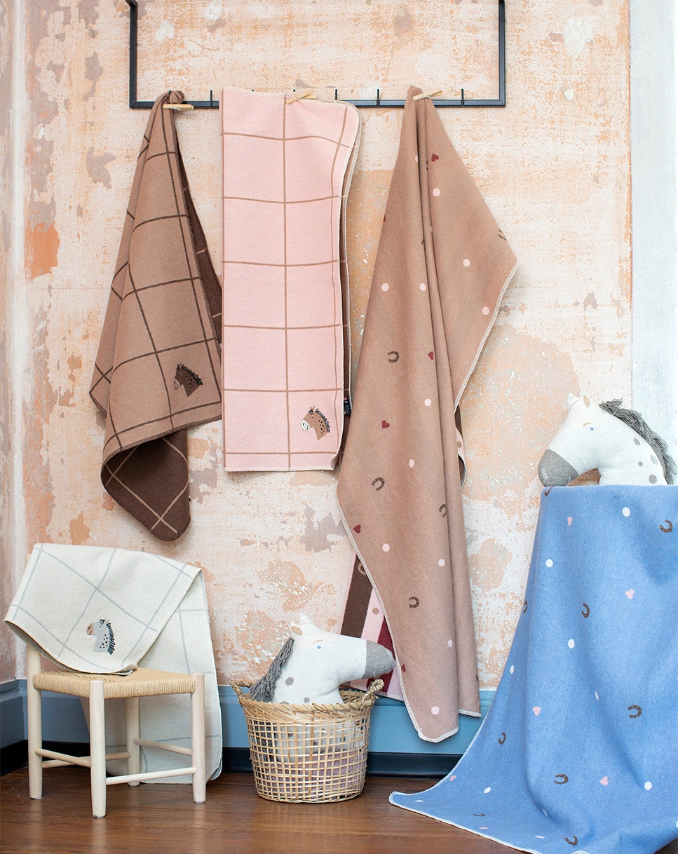 Babydecke PFERD KARO (90x70) in mocca