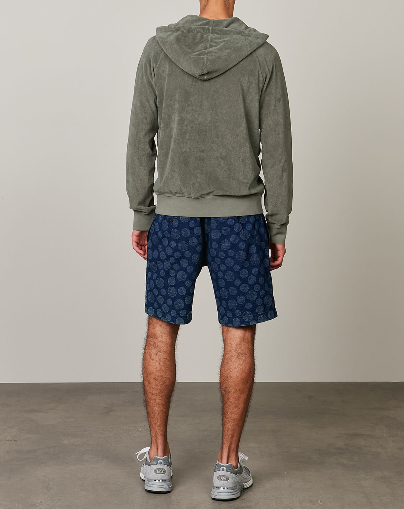 Hartford Sweat à capuche zippé en éponge military