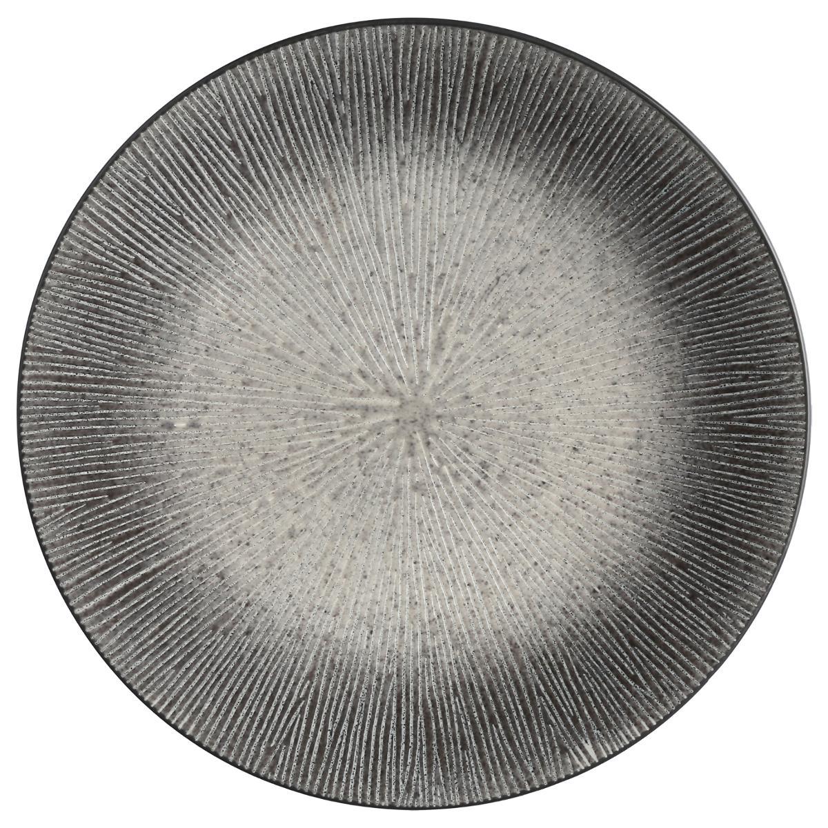 ASSIETTE PLATE ATELIER GRIS 27CM