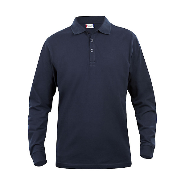 CLIQUE Polo ML Homme Bleu Marine 5XL