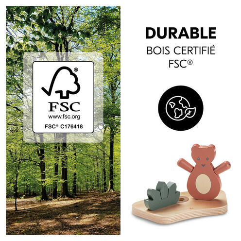 Ours Play Shaking chaise haute - Bois - HAUCK