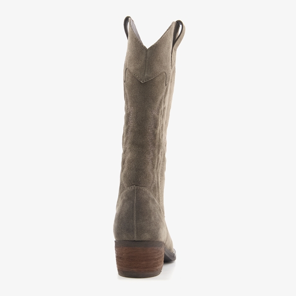 Harper suede dames western laarzen kaki