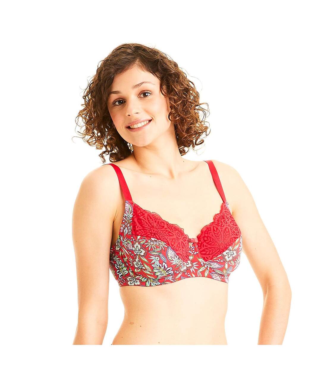Soutien-gorge grand maintien multico rouge Aria