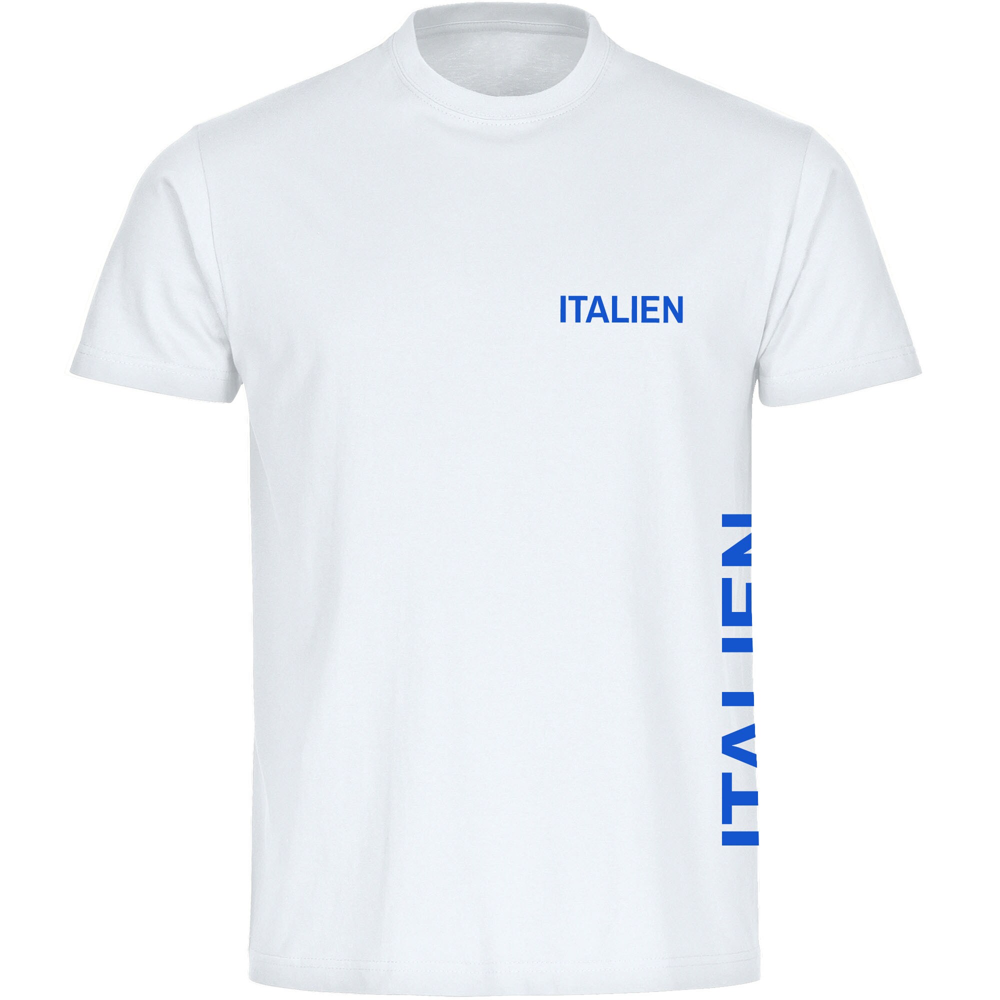 multifanshop® Kinder T-Shirt - Italien - Brust & Seite - Druck blau