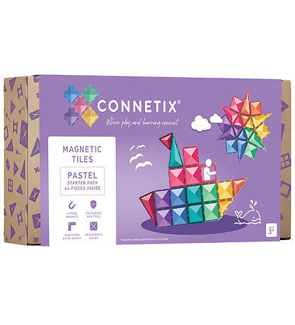 Connetix Magnets?t - 64 Dele - Pastel Starter Pack