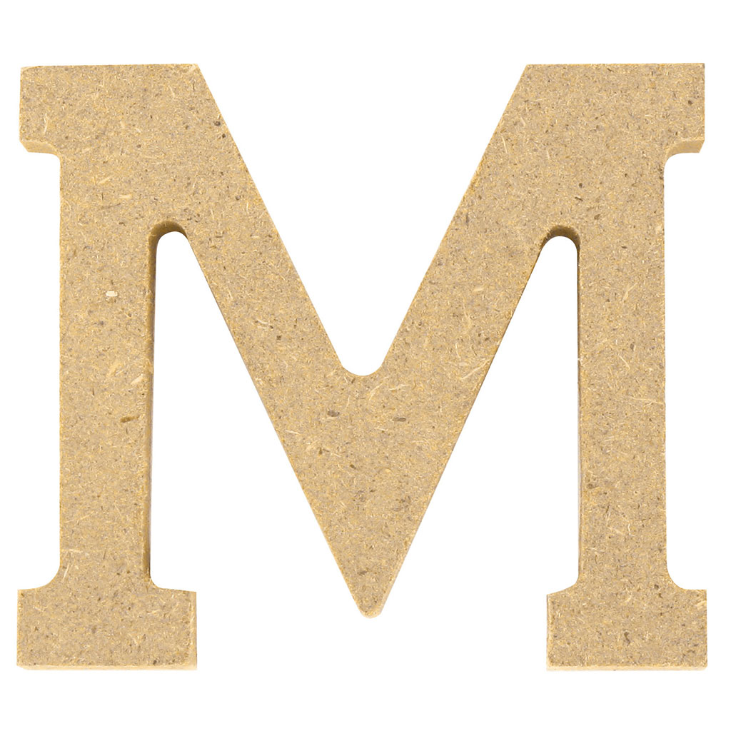 Lettre M en bois H 5cm