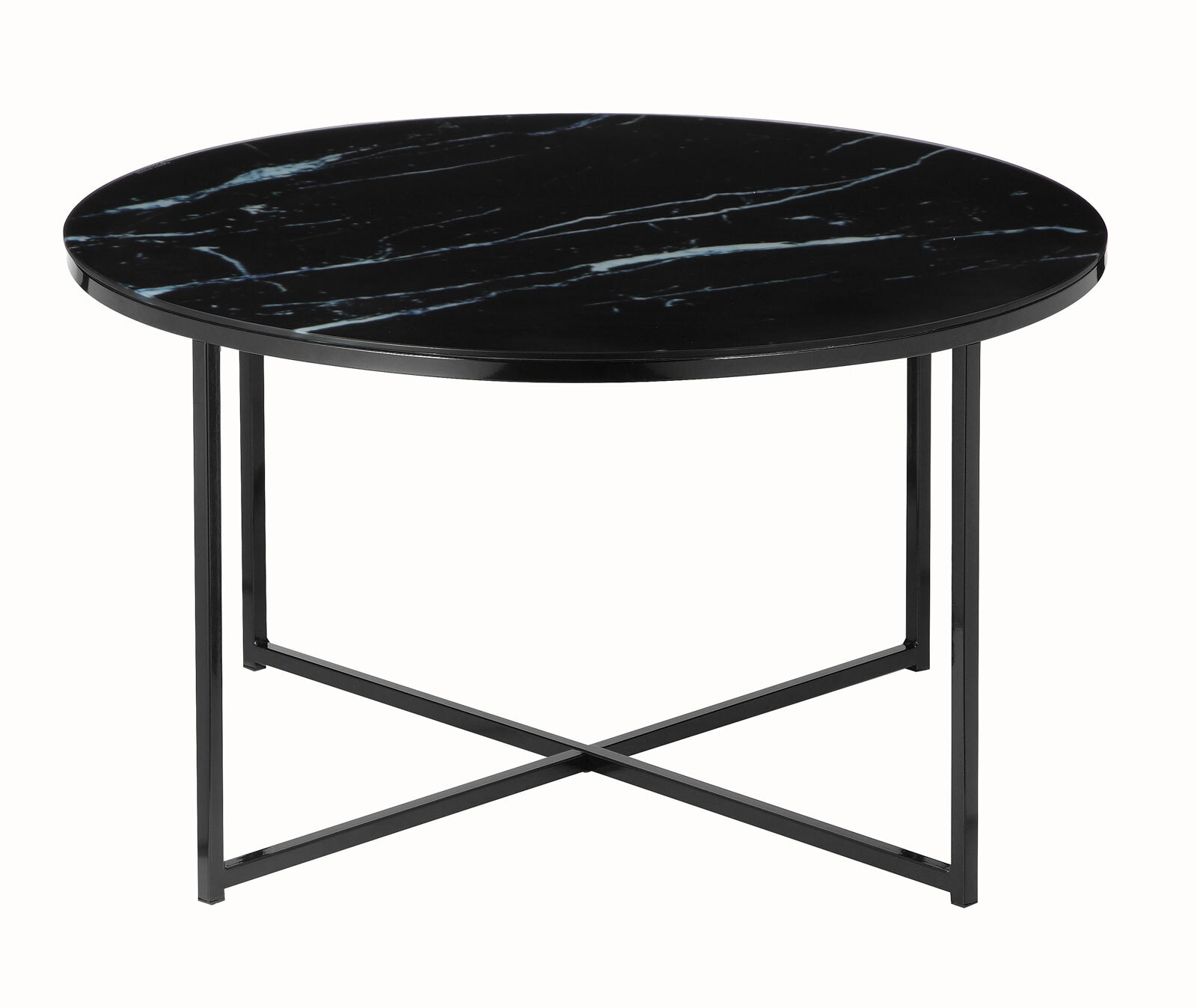 Couchtisch 80 x 80 cm rund schwarz