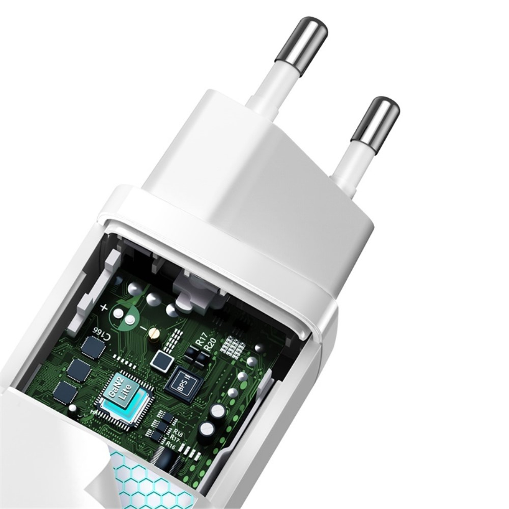 (65W) USB A / USB C GaN Ladegerät Netzteil PD / QC 3.0 - Weiss