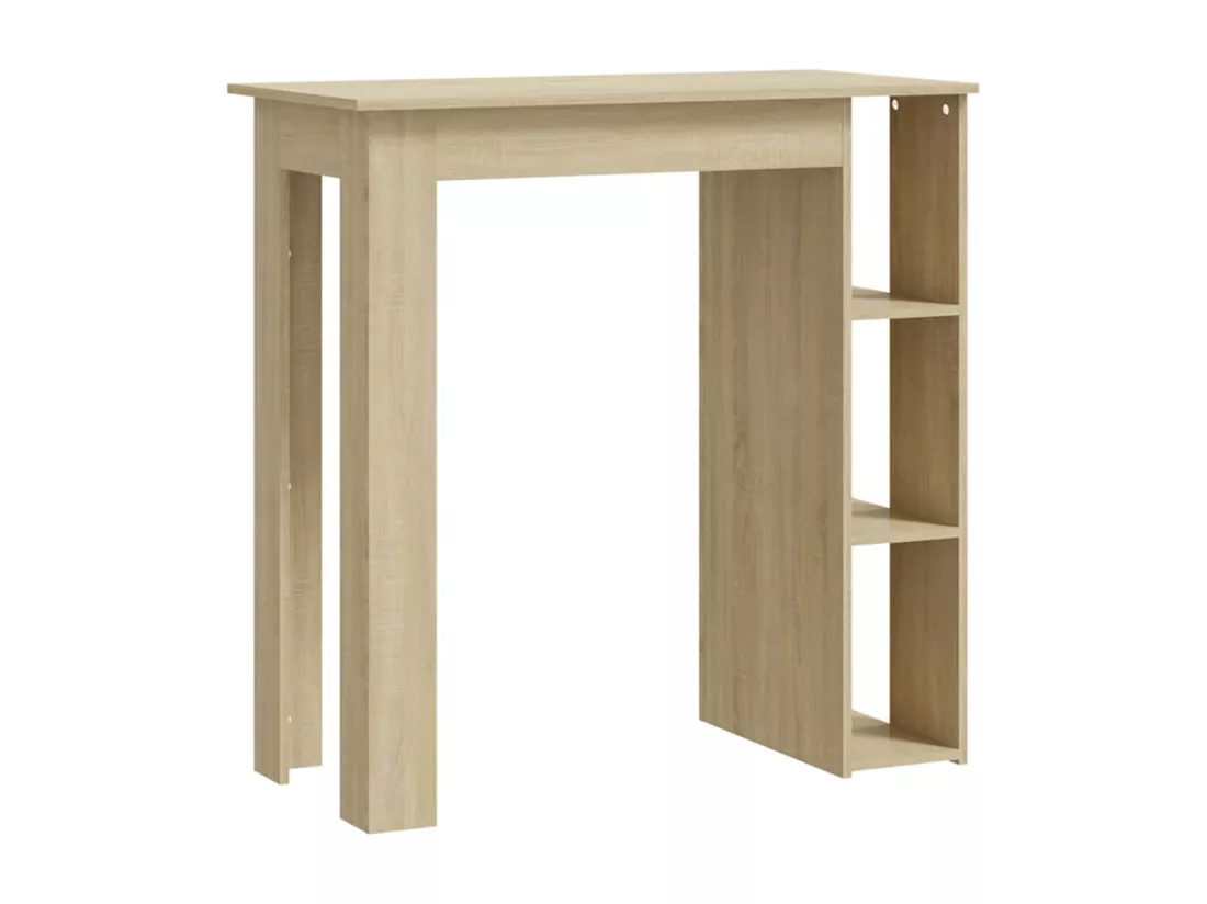 Table de bar avec étagère Chêne sonoma 102x50x103,5cm Aggloméré