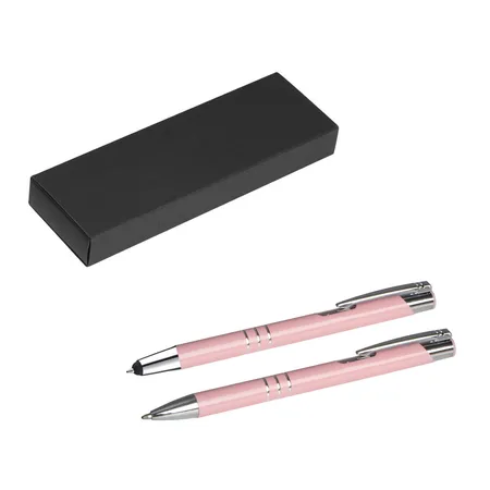 Livepac Office Metall Schreibset / Touchpen Kugelschreiber + Kugelschreiber / pastell rosa