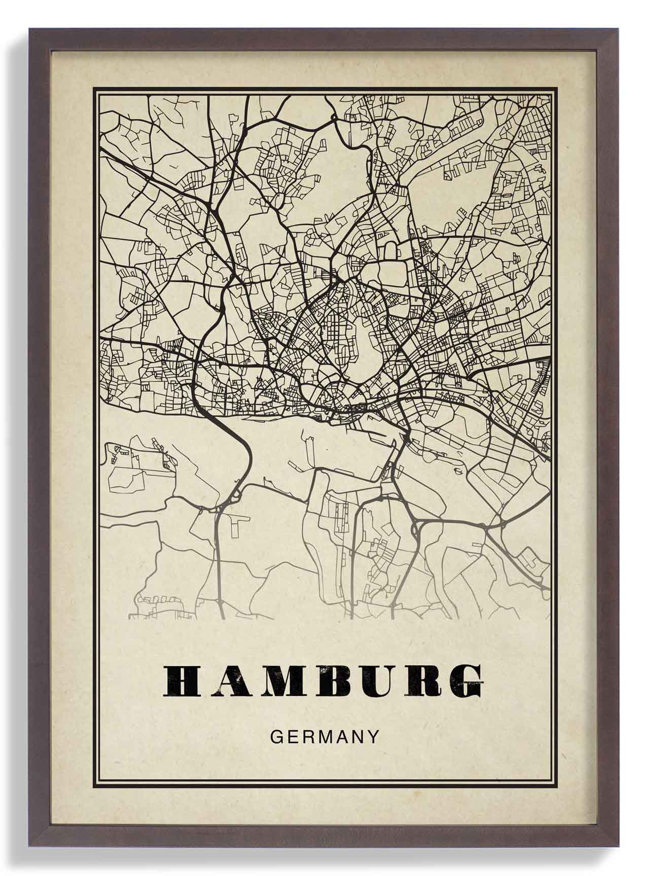 Hamburg Stadt Sepia