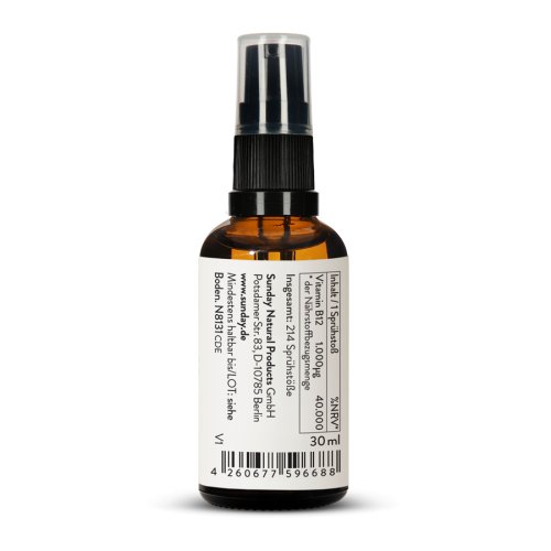 Sunday Natural Products  B12 Spray Methylcobalamin 1000 µg