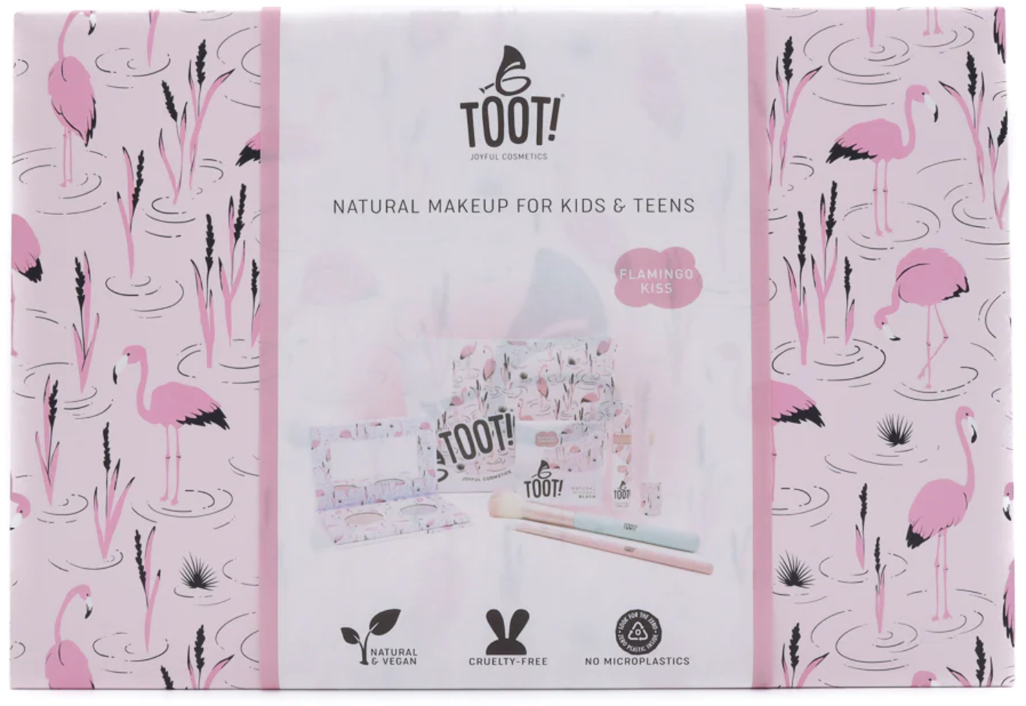TOOT!  Flamingo Kiss Natural Makeup Box Set