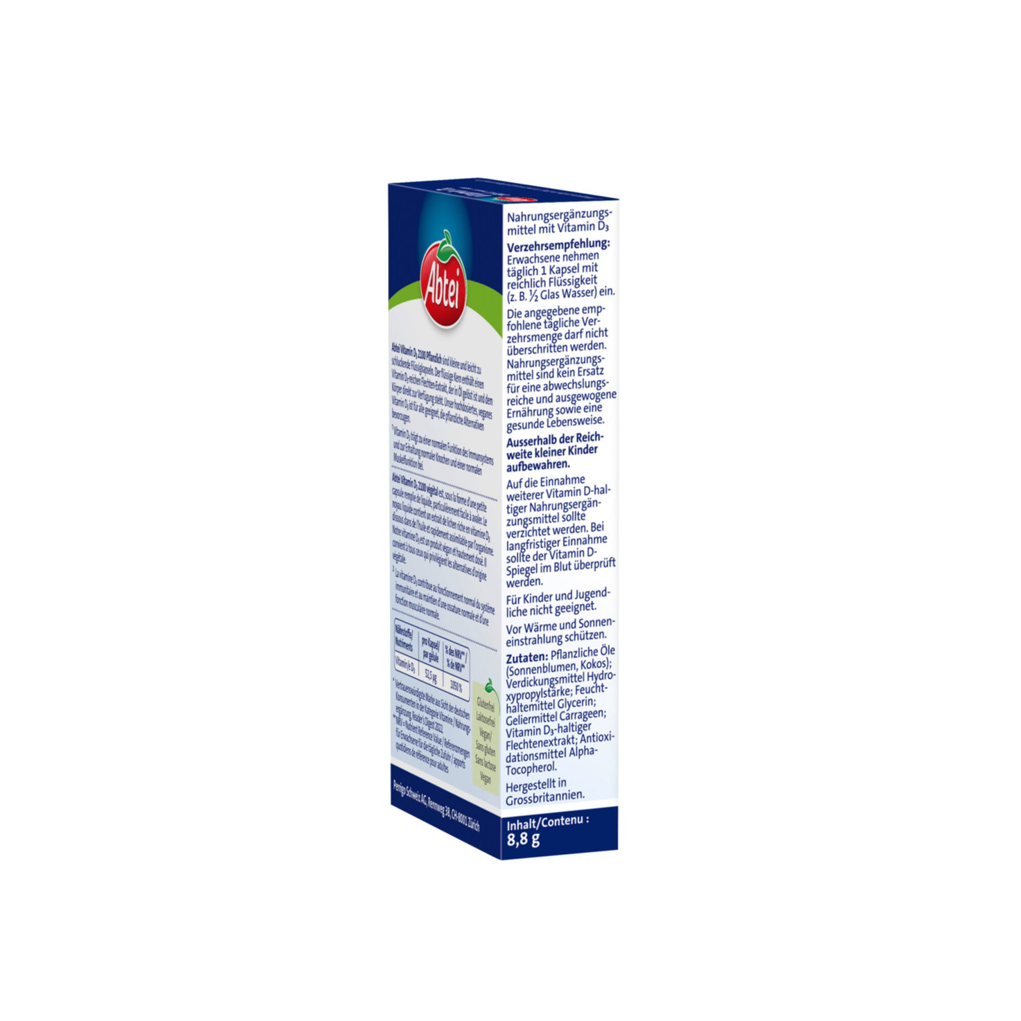 Abtei Vitamin D3 2100 Pflanzlich
