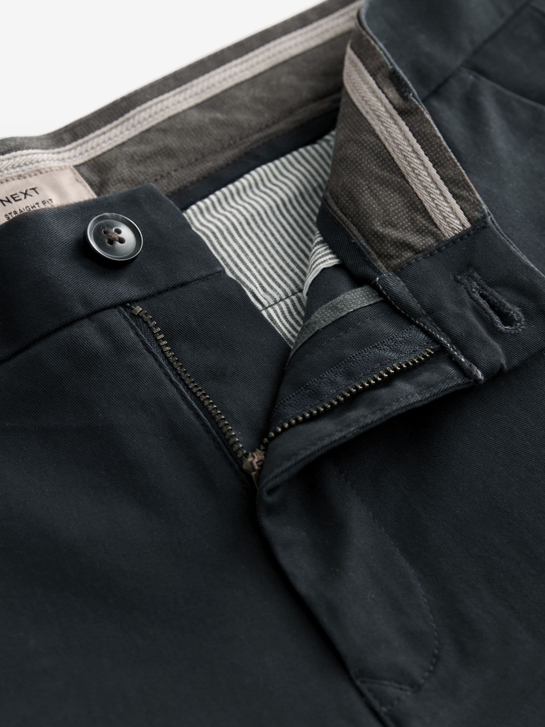 Antracietgrijs - Straight fit - Stretchy chino