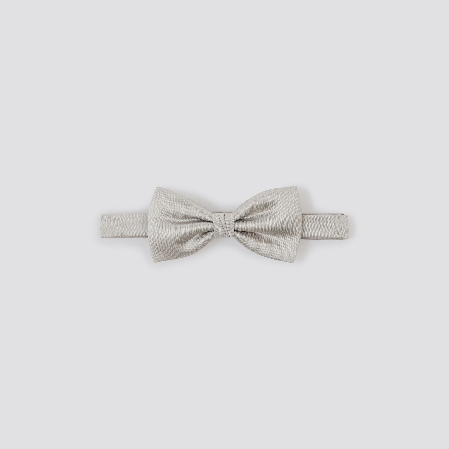Nœud papillon en soie Gris clair
