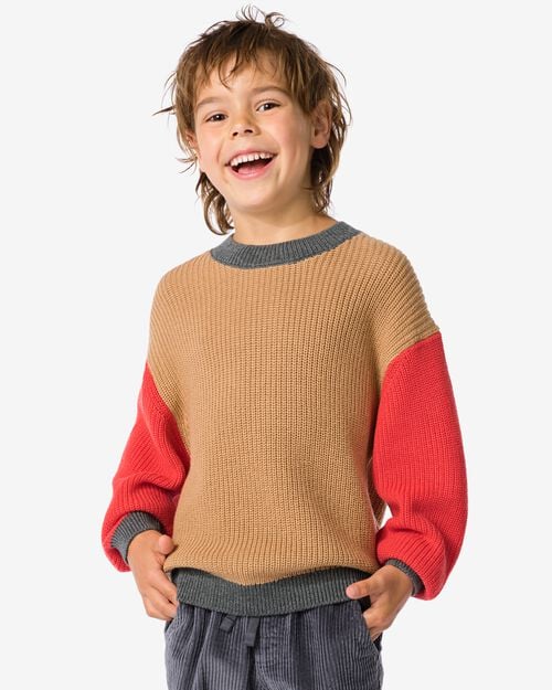 pull enfant en maille beige
