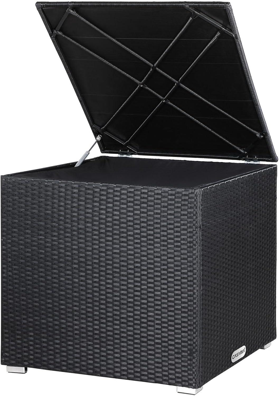 Casaria® Auflagenbox Kissenbox 318 L Garten Aufbewahrungsbox Polyrattan Schwarz