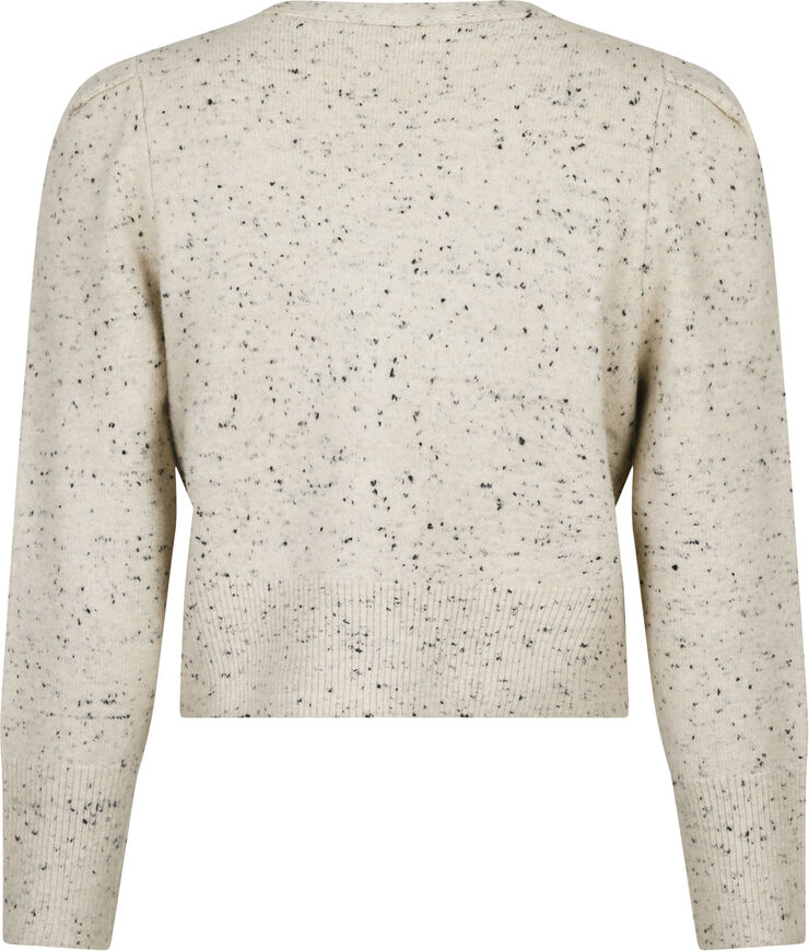 Neo Noir Hunter Multi Knit Cardigan Beige melange