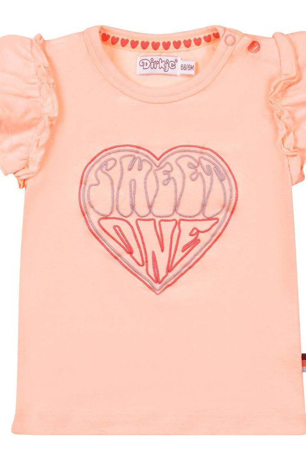 Dirkje T-shirt T-shirt ss met printopdruk lichtroze