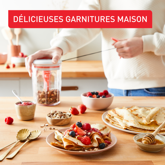 Tefal Crêpes Express, Mélangeur pâte à crêpes, Pâte parfaite en 2 minutes