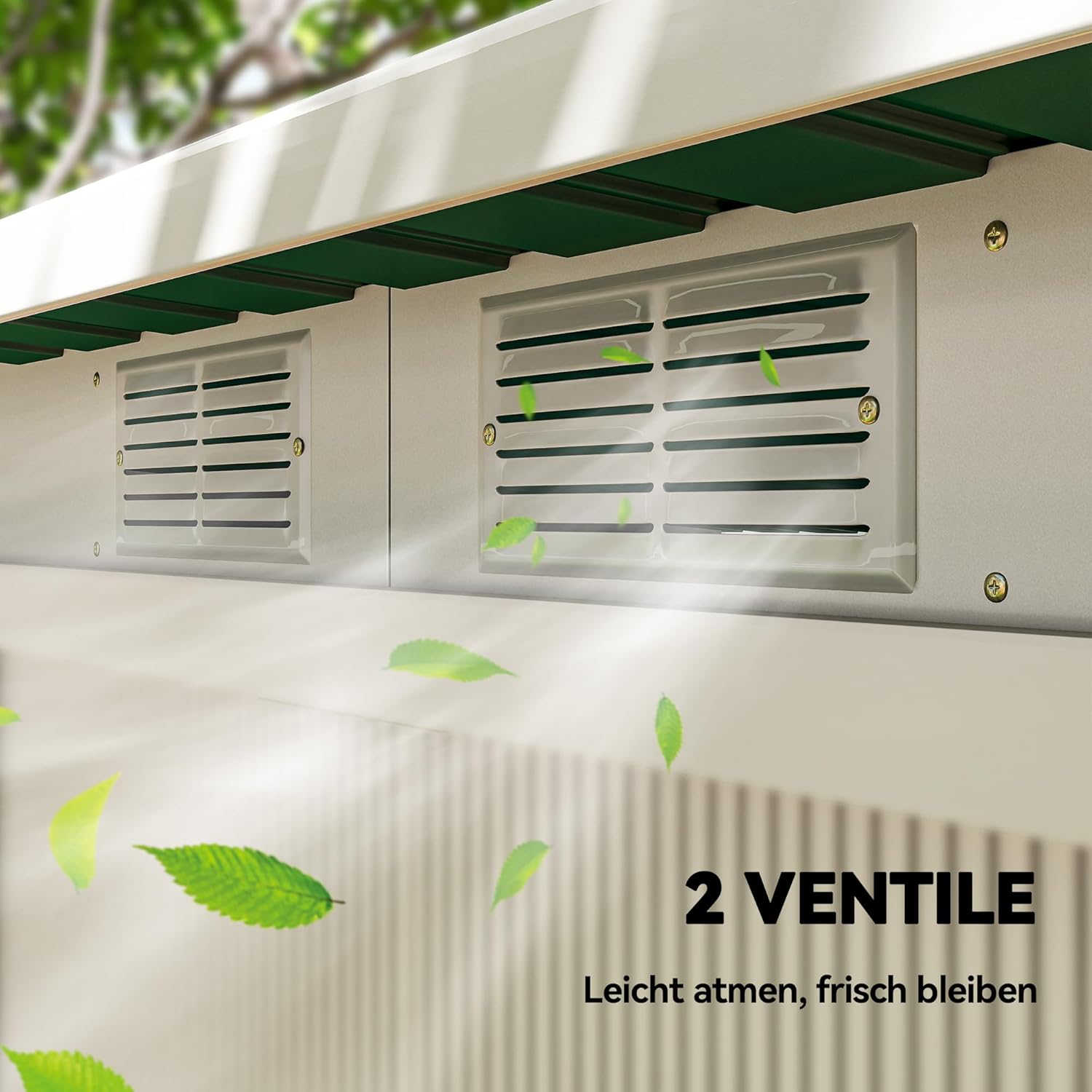 Outsunny Metall Gerätehaus 6,3m³ 280x130x172cm Geräteschuppen mit Pultdach Schiebetür wetterfest Gartenhaus Outdoor Garten Schuppen Schrank für Hinterhof Außenbereich Anthrazit, Dunkelgrün