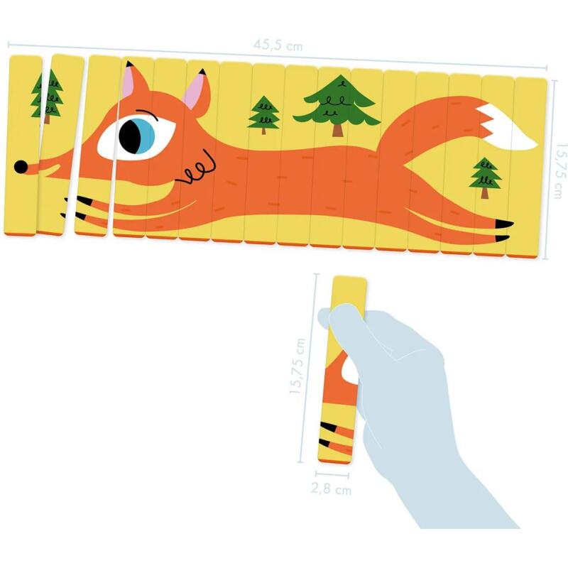 Puzzles Sticks, Animaux de la forêt - Multicolore
