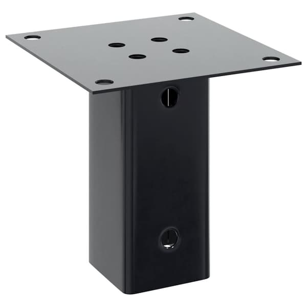 vidaXL Stolpebunner firkantet 4 stk 61x61 mm pulverlakkert stål