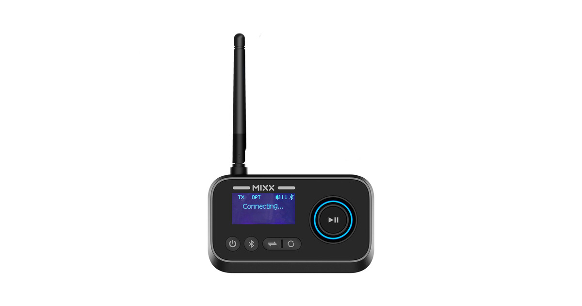 MIXXStreamQ TV Headphones and Audio Transmitter over-ear headset  (Zwart, Bluetooth 5:3)