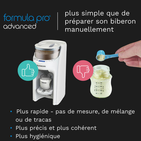 Préparateur de biberons automatique Formula Pro Advanced Blanc - BABY BREZZA