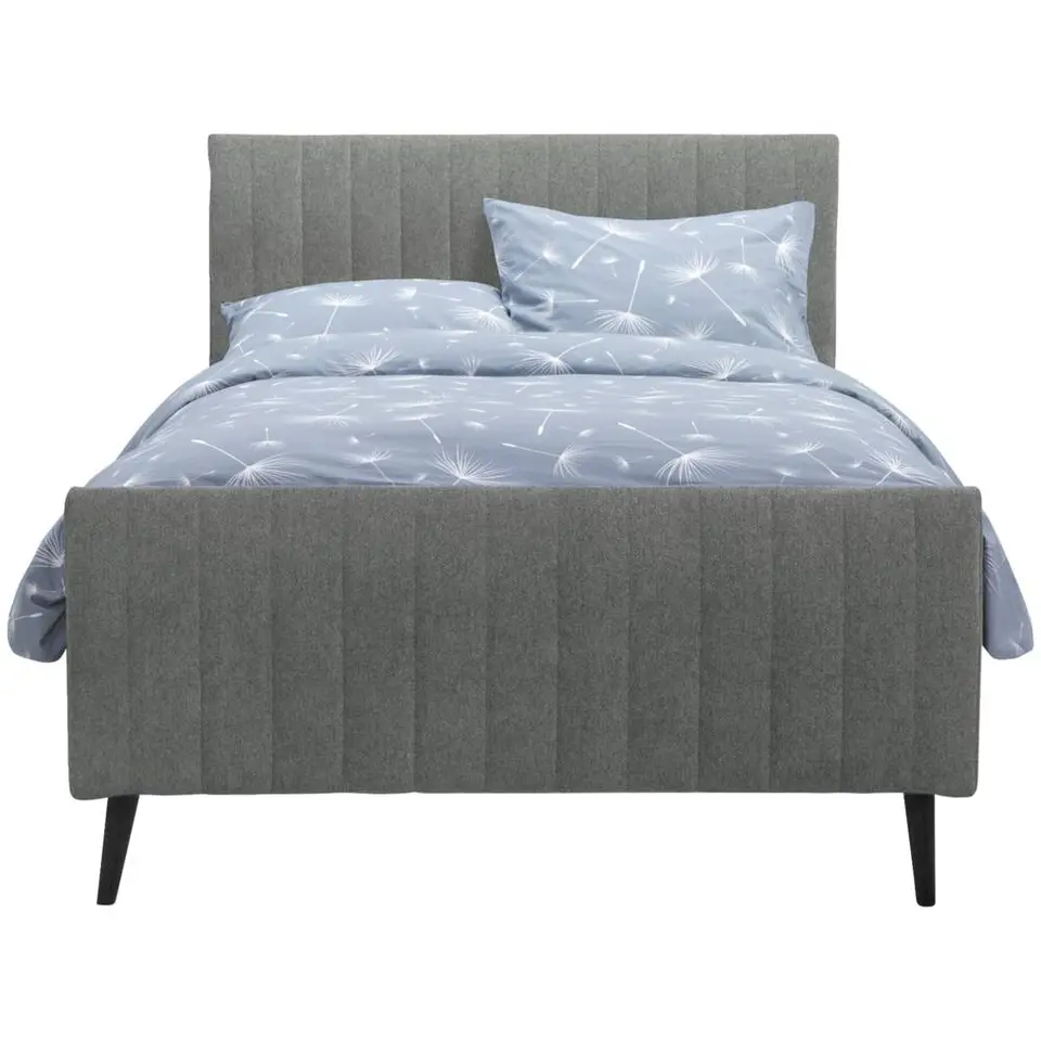 Bed Lieke - grijs/groen - 120x200 cm