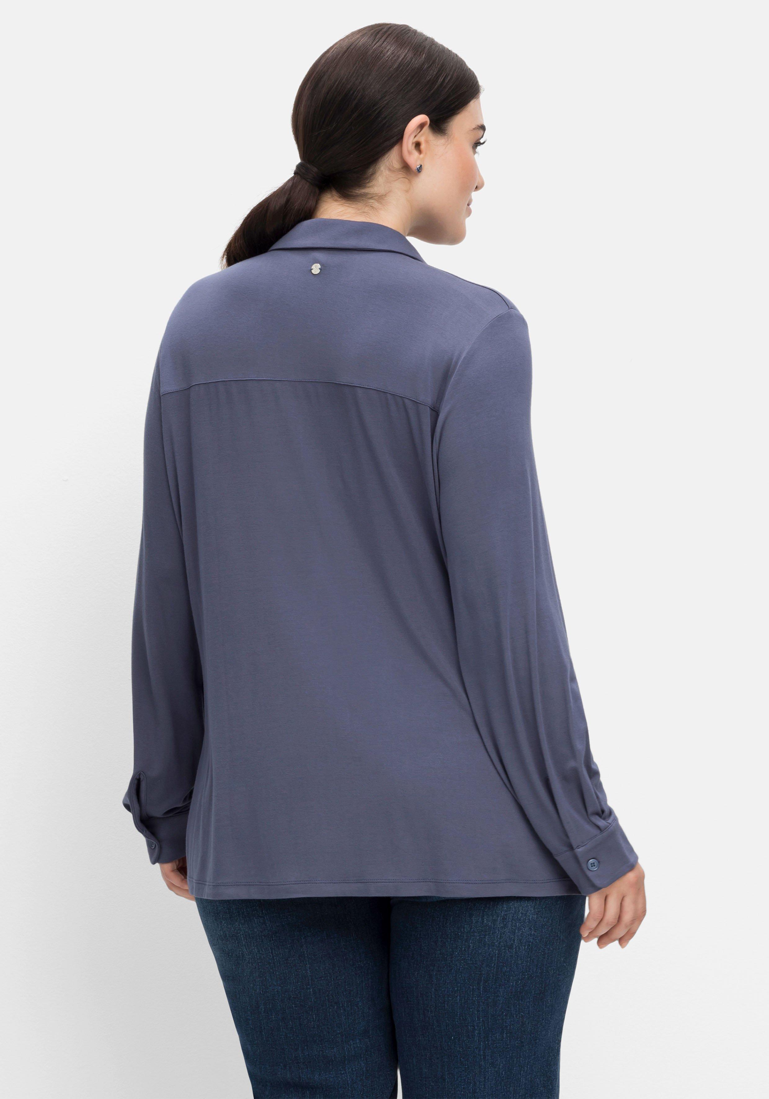 Shirtbluse mit Hemdkragen, aus Viskose